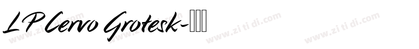 LP Cervo Grotesk字体转换